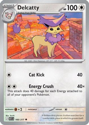 Delcatty (166) - ME Ascended Heroes Reverse Holofoil - Uncommon