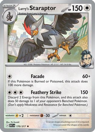 Larry's Staraptor (170/217) - ME Ascended Heroes Holofoil - Rare