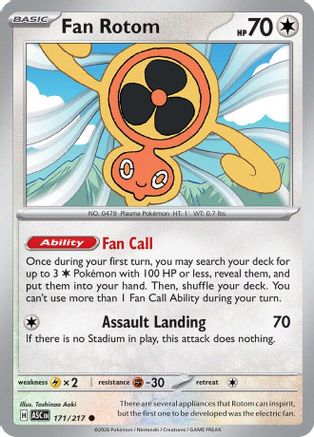 Fan Rotom (171/217) - ME Ascended Heroes  - Common