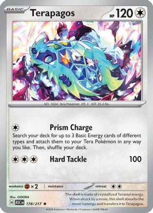 Terapagos (178) - ME Ascended Heroes Reverse Holofoil - Rare