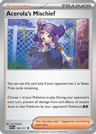 Acerola's Mischief (180) - ME Ascended Heroes Reverse Holofoil - Uncommon