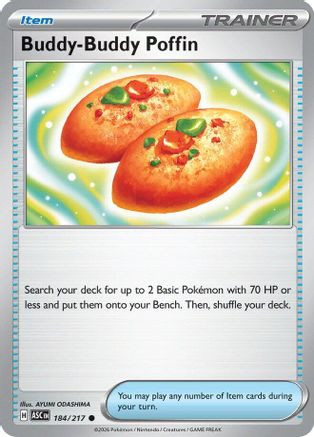 Buddy-Buddy Poffin (184) - ME Ascended Heroes Reverse Holofoil - Common
