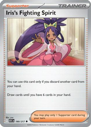 Iris's Fighting Spirit (190/217) - ME Ascended Heroes Reverse Holofoil - Uncommon