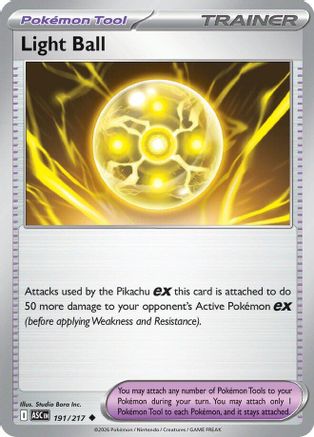 Light Ball (191/null) - ME Ascended Heroes Reverse Holofoil - Uncommon