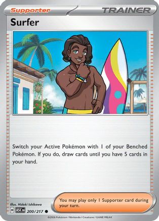 Surfer (200/217) - ME Ascended Heroes Reverse Holofoil - Common