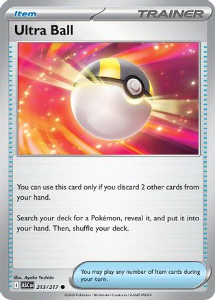 Ultra Ball (213/217) - ME Ascended Heroes Reverse Holofoil - Common