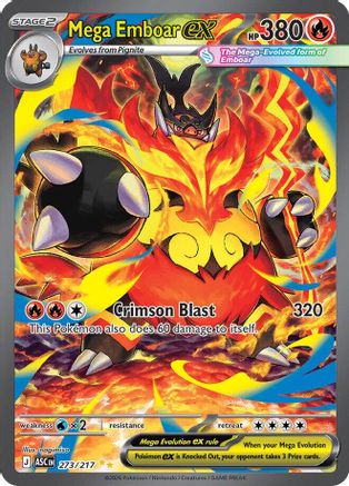 Mega Emboar ex (273/217) - ME Ascended Heroes Holofoil - Special Illustration Rare
