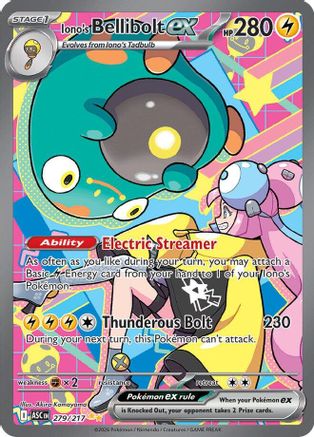Iono's Bellibolt ex (279/217) - ME Ascended Heroes Holofoil - Special Illustration Rare