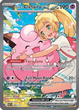 Lillie's Clefairy ex (280/217) - ME Ascended Heroes Holofoil - Special Illustration Rare