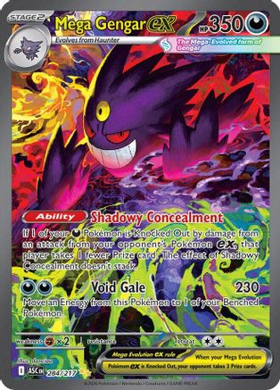 Mega Gengar ex (284/217) - ME Ascended Heroes Holofoil - Special Illustration Rare