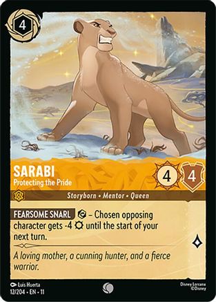 (012/204)  Sarabi - Protecting the Pride - Winterspell  Cold Foil