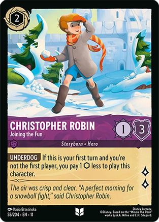 (055/204)  Christopher Robin - Joining the Fun - Winterspell  Cold Foil