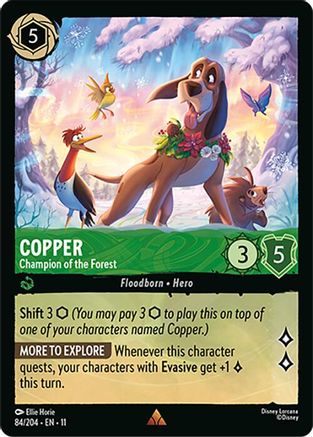 (084/204)  Copper - Champion of the Forest - Winterspell  Cold Foil