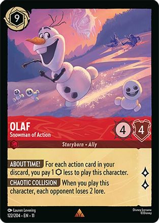 (122/204)  Olaf - Snowman of Action - Winterspell  Normal
