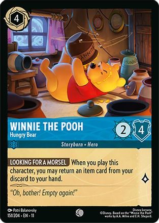 (151/204)  Winnie the Pooh - Hungry Bear - Winterspell  Normal