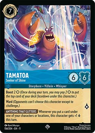 (156/204)  Tamatoa - Seeker of Shine - Winterspell  Cold Foil