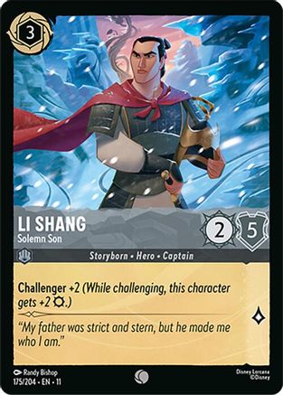 (175/204)  Li Shang - Solemn Son - Winterspell  Cold Foil