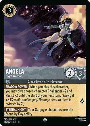 (187/204)  Angela - Night Warrior - Winterspell  Cold Foil