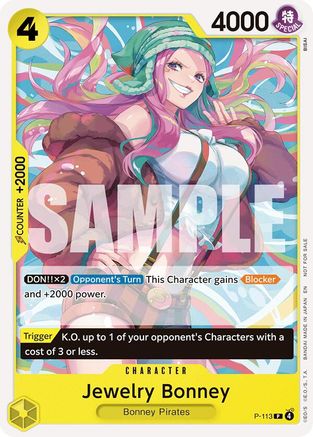 (P-113) Jewelry Bonney (Heroines Battle Pack) - One Piece Promotion Cards Normal