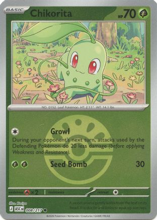 Chikorita (Friend Ball) (8/null) - ME Ascended Heroes Reverse Holofoil - Common