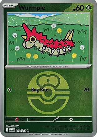 Wurmple (Love Ball) (11) - ME Ascended Heroes Reverse Holofoil - Common