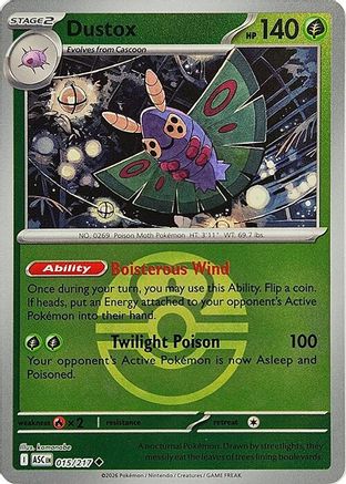 Dustox (Love Ball) (15/217) - ME Ascended Heroes Reverse Holofoil - Uncommon