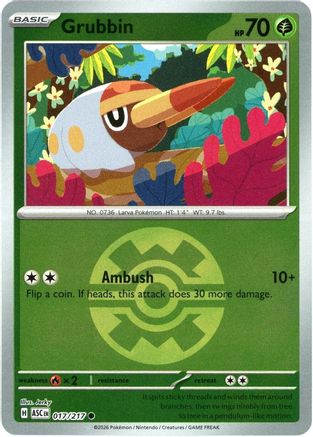Grubbin (Quick Ball) (17/null) - ME Ascended Heroes Reverse Holofoil - Common