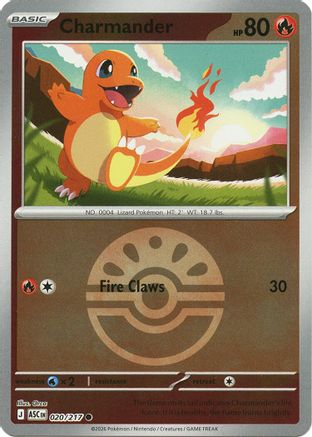 Charmander (Friend Ball) (20) - ME Ascended Heroes Reverse Holofoil - Common