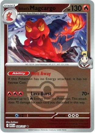 Ethan's Magcargo (Poke Ball) (24/217) - ME Ascended Heroes Reverse Holofoil - Rare