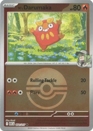 N's Darumaka (Poke Ball) (32/null) - ME Ascended Heroes Reverse Holofoil - Common