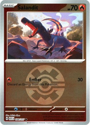 Salandit (Quick Ball) (34) - ME Ascended Heroes Reverse Holofoil - Common