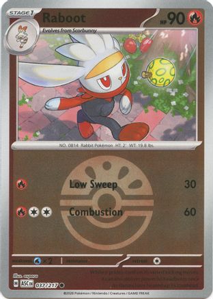 Raboot (Friend Ball) (37/null) - ME Ascended Heroes Reverse Holofoil - Common