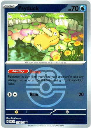 Psyduck (Love Ball) (39/217) - ME Ascended Heroes Reverse Holofoil - Common