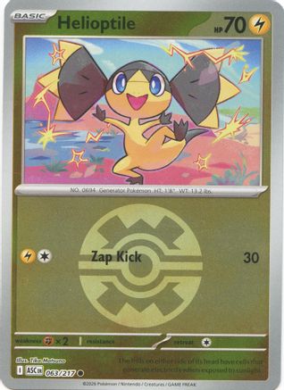 Helioptile (Quick Ball) (63/null) - ME Ascended Heroes Reverse Holofoil - Common