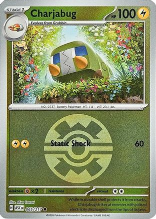 Charjabug (Quick Ball) (65) - ME Ascended Heroes Reverse Holofoil - Common