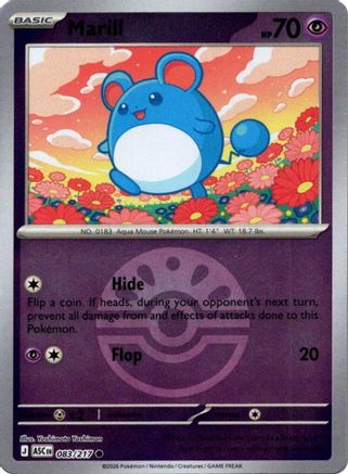 Marill (Friend Ball) (83/217) - ME Ascended Heroes Reverse Holofoil - Common