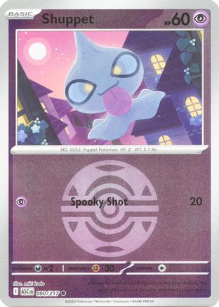 Shuppet (Dusk Ball) (90/null) - ME Ascended Heroes Reverse Holofoil - Common