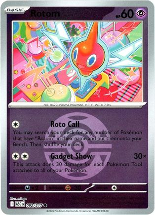 Rotom (Dusk Ball) (92) - ME Ascended Heroes Reverse Holofoil - Common