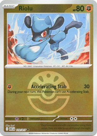 Riolu (Friend Ball) (112/null) - ME Ascended Heroes Reverse Holofoil - Common