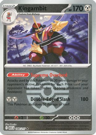 Kingambit (Quick Ball) (148/null) - ME Ascended Heroes Reverse Holofoil - Rare