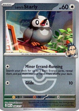 Larry's Starly (Poke Ball) (168/null) - ME Ascended Heroes Reverse Holofoil - Common