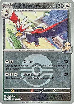 Larry's Braviary (Poke Ball) (174/null) - ME Ascended Heroes Reverse Holofoil - Uncommon