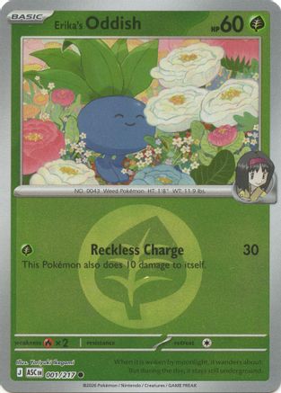 Erika's Oddish (Energy Symbol Pattern) (1/null) - ME Ascended Heroes Reverse Holofoil - Common