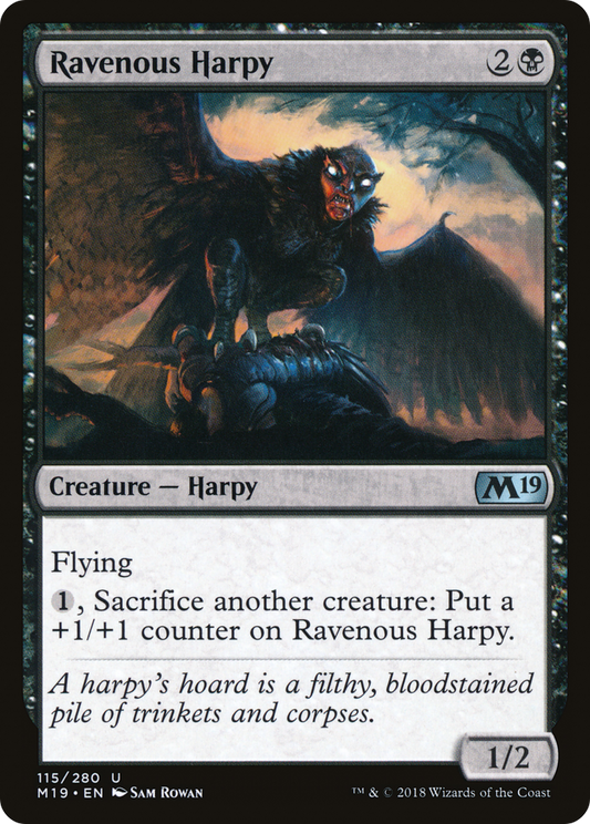 Ravenous Harpy (M19-115) - Core Set 2019 Foil