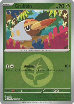 Grubbin (Energy Symbol Pattern) (17/null) - ME Ascended Heroes Reverse Holofoil - Common
