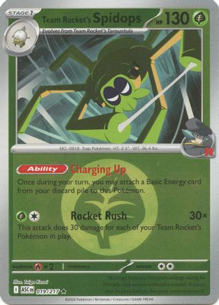 Team Rocket's Spidops (Energy Symbol Pattern) (19/null) - ME Ascended Heroes Reverse Holofoil - Rare