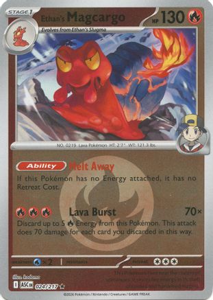 Ethan's Magcargo (Energy Symbol Pattern) (24/217) - ME Ascended Heroes Reverse Holofoil - Rare