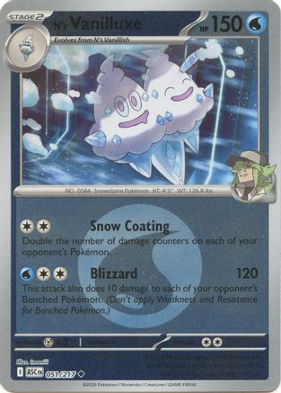 N's Vanilluxe (Energy Symbol Pattern) (51/null) - ME Ascended Heroes Reverse Holofoil - Uncommon