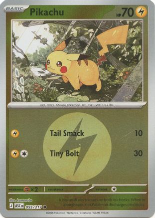 Pikachu (Energy Symbol Pattern) (55/null) - ME Ascended Heroes Reverse Holofoil - Common