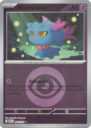 Misdreavus (Energy Symbol Pattern) (85/217) - ME Ascended Heroes Reverse Holofoil - Common